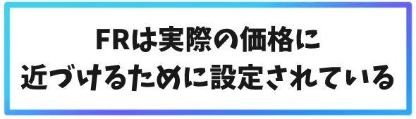 FRは実際の価格に近づけるために設定されている